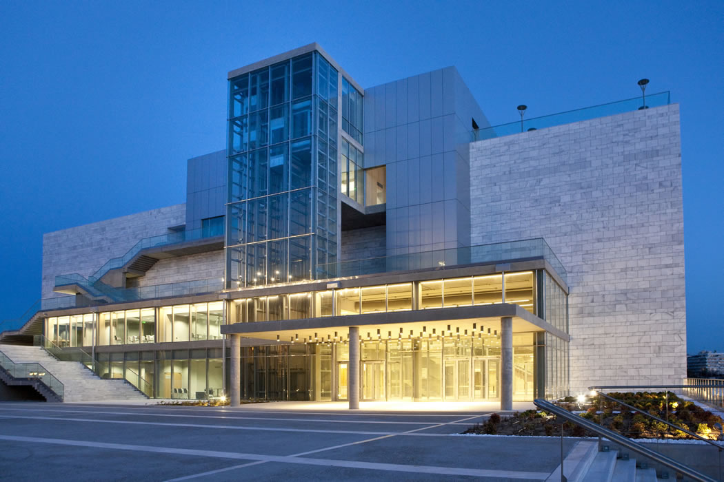 Thessaloniki Concert Hall, Thessaloniki, Greece, Arch. Arata Isozaki © Gravani Lighting