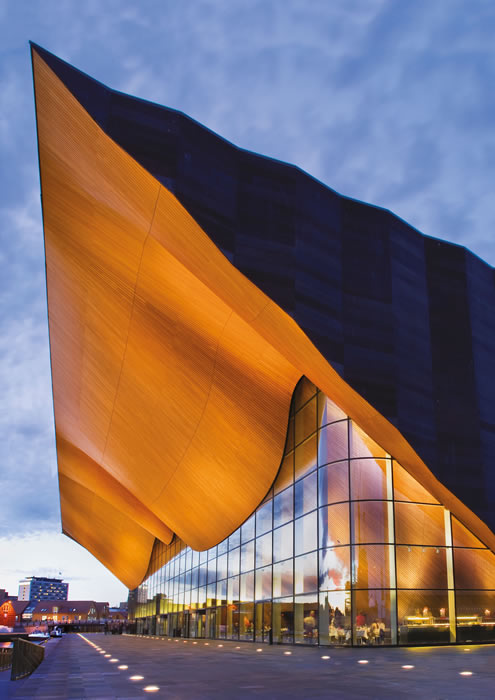 Kilden Concert Hall, Kristianssand, Norway © ph. Halvor Gudim / Fagerhult AS  