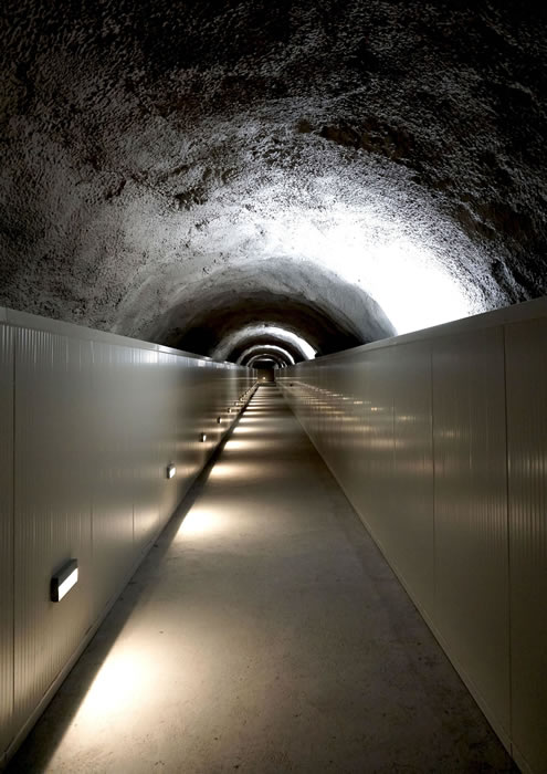 Undergroung path Monte Bianco Skyway , Courmayeur