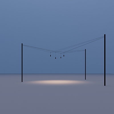 AIR-LIGHTING 1 power supply point with 3 Support Poles
